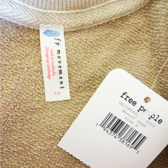 Free People Front to Back Sweatshirt Small 2 4 French Terry Twisted WEAR 2 WAYS - Picture 10 of 14